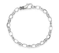 Nialaya - Sterling Silver Star Link Bracelet - Homme - Accessoires - Gris - Taille: XL