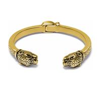 Nialaya - Women's Panther Bangle in Gold - Femme - Accessoires - Jaune - Taille: M