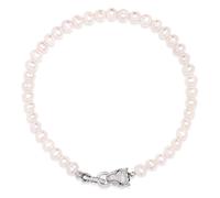Nialaya - Women's Pearl Choker with Silver Panther Head - Femme - Accessoires - Gris - Taille: 3XS