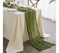 Nialnant Chemin de table en étamine, 4 m de long, en gaze, pour décoration de fête d'anniversaire sur la forêt, décoration de la Saint-Patrick