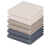 Nialnant Lot de 6 grands torchons de cuisine 100 % coton - 33 x 71 cm - Multicolore