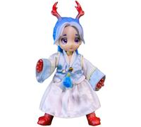 niannyyhouse Ancient Style OB11 Corps de poupée avec vêtements, figurine d'action BJD à l'échelle 1/12 (blanc + bleu)