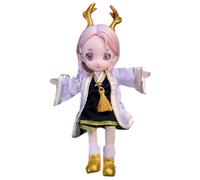 niannyyhouse Ancient Style OB11 Corps de poupée avec vêtements, figurine d'action BJD à l'échelle 1/12 (blanc + noir)