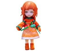 niannyyhouse Ancient Style OB11 Corps de poupée avec vêtements, figurine d'action BJD à l'échelle 1/12 (orange)