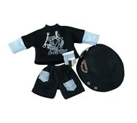 niannyyhouse BJD Ensemble chapeau de pêcheur pour poupée, échelle 1/12, pour figurine d'action de 11,9 à 14 cm (noir)