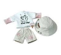 niannyyhouse BJD Ensemble chapeau de pêcheur pour poupée, échelle 1/12, pour figurine d'action de 11,9 à 14 cm (blanc)