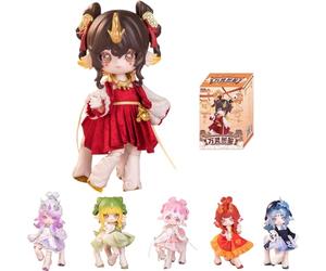 niannyyhouse BJD Figurine de boîte aveugle, poupée articulée avec vêtements, série de guides illustrés des spiritueux, figurine articulée de collection (1 pièce)