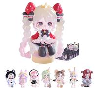 niannyyhouse BJD Lot de 8 figurines de boîte aveugle, poupée articulée à billes avec vêtements, figurine d'action en PVC à collectionner, poupées Magic Mirror Paradise Series