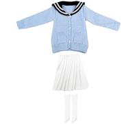 niannyyhouse BJD Vêtements de poupée, jupe pull et chaussettes pour poupée articulée 1/4, 1/6 - Accessoires de déguisement de figurine d'action (bleu, pour 1/4BJD)