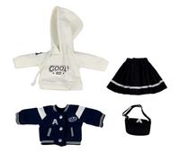 niannyyhouse BJD Vêtements de poupée pour poupées articulées à balle de 6,3 mm, ensemble d'uniforme scolaire, accessoires de déguisement de figurine d'action (bleu, 1/4BJD-fille)