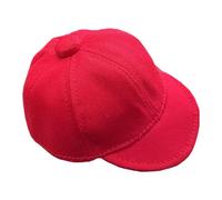 niannyyhouse Casquette de baseball en peluche, pour poupées en peluche de 10 à 15 cm, accessoire de déguisement (rouge)