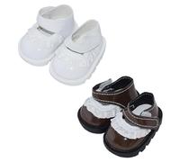 niannyyhouse Chaussures en cuir et dentelle de 20 cm, longueur 5,5 cm, accessoires de poupée (a1)