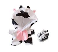 niannyyhouse Combinaison de vache en peluche 20 cm + chaussures Ensemble pyjama vert (noir + blanc)