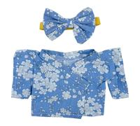 niannyyhouse Ensemble ceinture en peluche pour poupée Kimono Yukata 10 cm 20 cm (Bleu-20 cm)
