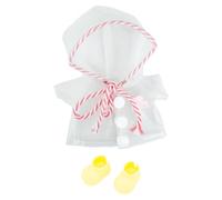 niannyyhouse Ensemble d'accessoires de vêtements de poupée, imperméable et chaussures pour poupées de 15 à 17 cm, collection Dress Up (rose + jaune)