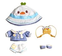 niannyyhouse Ensemble de 5 vêtements d'uniforme scolaire pour poupées en peluche de 20,3 cm, 20 cm (bleu-2)