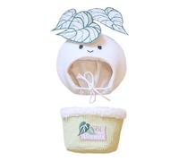 niannyyhouse Ensemble de coiffures pour poupée en peluche, motif végétal, pour jouets en peluche de 10 à 15 cm (blanc)