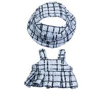 niannyyhouse Ensemble de vêtements de poupée avec chapeau et jupe porte-jarretelles, 15-17 cm, accessoires de poupée en peluche (blanc)