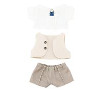 niannyyhouse Ensemble de vêtements de poupée avec chemise, gilet et pantalon pour poupées en peluche de 17 cm et 15 cm, accessoires de déguisement (bleu)