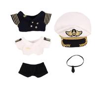 niannyyhouse Ensemble de vêtements de poupée en peluche, 5 pièces avec chapeau, veste, chemise, cravate, pantalon, taille 10-15 cm pour jouets en peluche