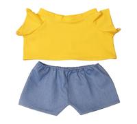 niannyyhouse Ensemble de vêtements de poupée, t-shirt et jean de couleur unie pour poupées en peluche de 37,1 cm à 40,9 cm, accessoires de déguisement (jaune)