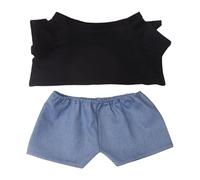 niannyyhouse Ensemble de vêtements de poupée, t-shirt et jeans de couleur unie pour poupées en peluche de 37,1 cm à 40,9 cm, accessoires de déguisement (noir)