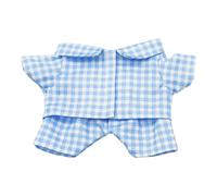 niannyyhouse Ensemble pyjama en peluche multicolore - 10 cm, 15 cm, 20 cm - Chemise et pantalon - Bleu - 20 cm