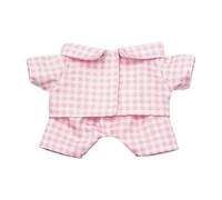 niannyyhouse Ensemble pyjama en peluche multicolore avec chemise et pantalon pour poupée - 10 cm, 15 cm, 20 cm (rose, 20 cm)