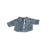 niannyyhouse OB11 Chemise à carreaux pour poupée - Échelle 1/12 - Figurine d'action BJD - Accessoires de vêtements (noir)