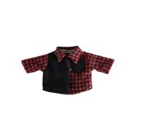 niannyyhouse OB11 Chemise à carreaux pour poupée - Échelle 1/12 - Figurine d'action BJD - Accessoires de vêtements (rouge)