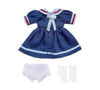 niannyyhouse OB11 Vêtements de poupée avec robe, sous-vêtements et chaussettes, accessoires pour figurine d'action BJD à l'échelle 1/12 (bleu marine)