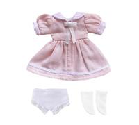 niannyyhouse OB11 Vêtements de poupée avec robe, sous-vêtements et chaussettes, accessoires pour figurine d'action BJD à l'échelle 1/12 (rose)