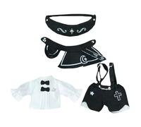 niannyyhouse OB11 - Vêtements de poupée, ensemble de 4 pièces de style rétro, accessoires pour figurines d'action BJD à l'échelle 1/12, tenues de poupées miniatures (noir-1)