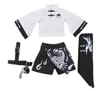 niannyyhouse OB11 Vêtements de poupée, ensemble d'épéiste de style ancien, accessoires pour figurines d'action BJD à l'échelle 1/12 (noir - court)