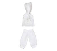 niannyyhouse OB11 Vêtements de poupée, sweat à capuche sans manches avec pantalon, accessoires pour figurine d'action BJD à l'échelle 1/12 (blanc)