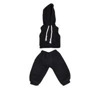 niannyyhouse OB11 Vêtements de poupée, sweat à capuche sans manches avec pantalon, accessoires pour figurine d'action BJD à l'échelle 1/12 (noir)