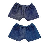 niannyyhouse Pantalon de poupée en peluche - 10 cm, 15 cm, 20 cm - Pantalon solide à rabat sur un jean - Accessoires de déguisement (A2, 20 cm)