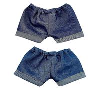 niannyyhouse Pantalon de poupée en peluche - 10 cm, 15 cm, 20 cm - Pantalon solide à rabat sur un jean - Accessoires de déguisement (b2, 20 cm)