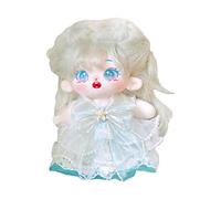 niannyyhouse Poupée en Peluche de 20 cm aux Cheveux Longs pour Fille, Corps en Peluche humanoïde sans attribut 20,3 cm Corps Normal vêtements vêtements Cadeaux (a-24-sans Squelette)