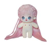 niannyyhouse Poupée en Peluche de 20 cm aux Cheveux Longs pour Fille, Corps en Peluche humanoïde sans attribut 20,3 cm Corps Normal vêtements vêtements Cadeaux (a-40-sans Squelette)