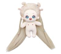 niannyyhouse Poupée en peluche de 20 cm, cheveux longs, corps en peluche humanoïde, sans attribut, cadeau normal de 20,3 cm (a-52-avec squelette)