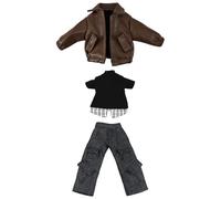 niannyyhouse Vêtements à l'échelle 1/12, veste de poupée BJD, pull, pantalon, accessoires de déguisement pour figurine d'action de 11 cm (OB11), 12 cm, 14 cm (marron, pour poupée BJD de 11,9 cm)