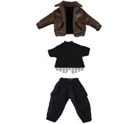 niannyyhouse Vêtements à l'échelle 1/12, veste de poupée BJD, pull, pantalon, accessoires de déguisement pour figurine d'action de 11 cm (OB11), 12 cm, 14 cm (marron, pour poupée BJD de 10,9 cm)