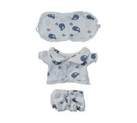 niannyyhouse Vêtements de poupée 10 cm, 15 cm, 20 cm, 40 cm - Masque pour les yeux de baleine, manteau, pantalon de pyjama - En peluche douce - Accessoires pour jouets (15 cm)