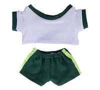 niannyyhouse Vêtements de poupée en peluche contrastée - 10 cm, 15 cm, 20 cm - T-shirt et pantalon de sport - Accessoires de déguisement en peluche douce (A13, 10 cm)