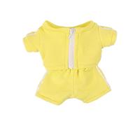 niannyyhouse Vêtements de poupée en peluche de 10 cm, 15 cm, manteau de couleur unie, pantalon de sport, accessoires de poupée pour déguisement (jaune-15 cm)
