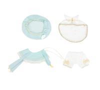 niannyyhouse Vêtements de poupée en peluche de 10 cm, 20 cm, chapeau, cape, gilet, pantalon, costume d'ange pour déguisement d'animaux en peluche (vert, 20 cm)