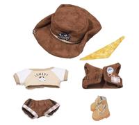 niannyyhouse Vêtements de poupée en peluche de 10 cm et 20 cm, chapeau, t-shirt, pantalon, écharpe, gilet, chaussures, tenue de poupée (10 cm)