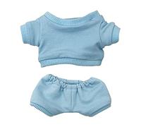 niannyyhouse Vêtements de poupée en peluche de 10 cm, vêtements de sport, costumes, sweat-shirts, pantalons et déguisements de poupée (bleu clair, 10 cm)