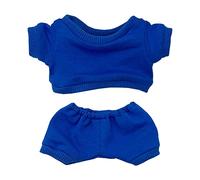 niannyyhouse Vêtements de poupée en peluche de 10 cm, vêtements de sport, costumes, sweat-shirts, pantalons et déguisement de poupée (bleu, 10 cm)